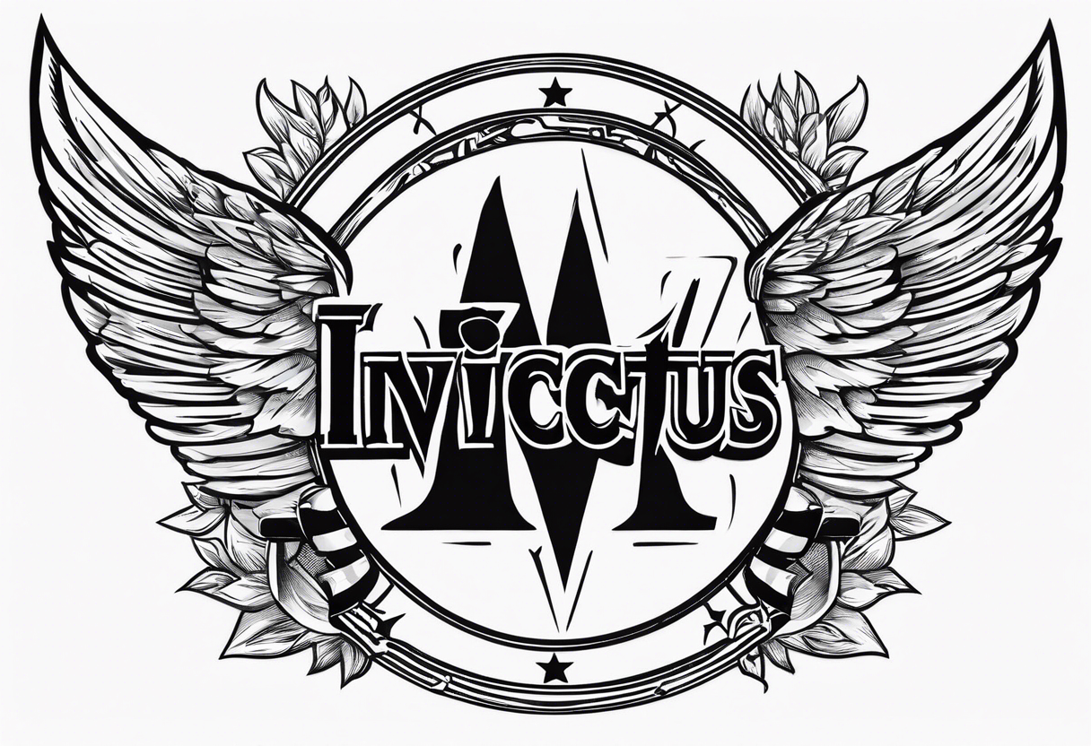 The word INVICTUS in all caps. tattoo idea