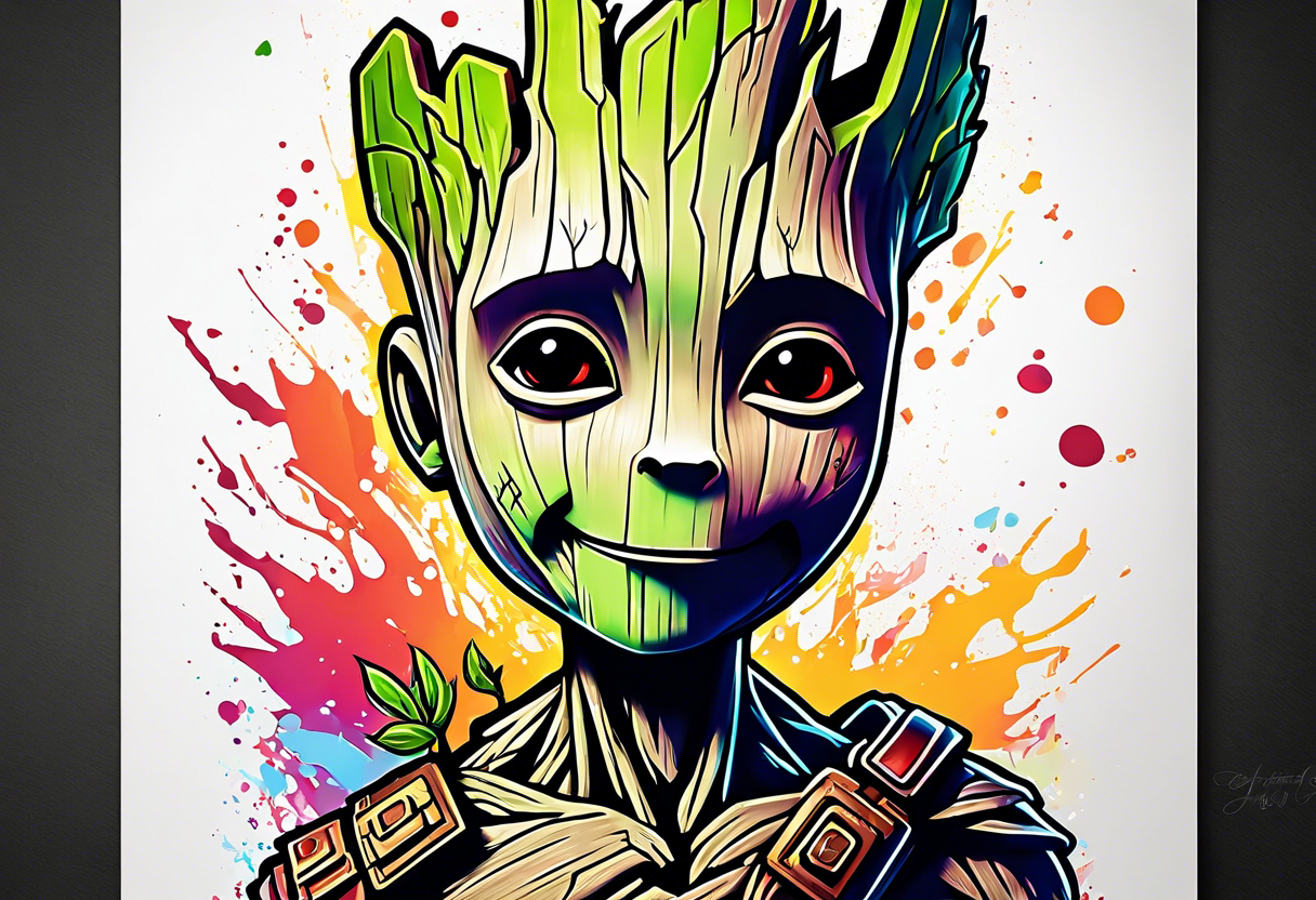 Guardians of the galaxy baby groot tattoo idea