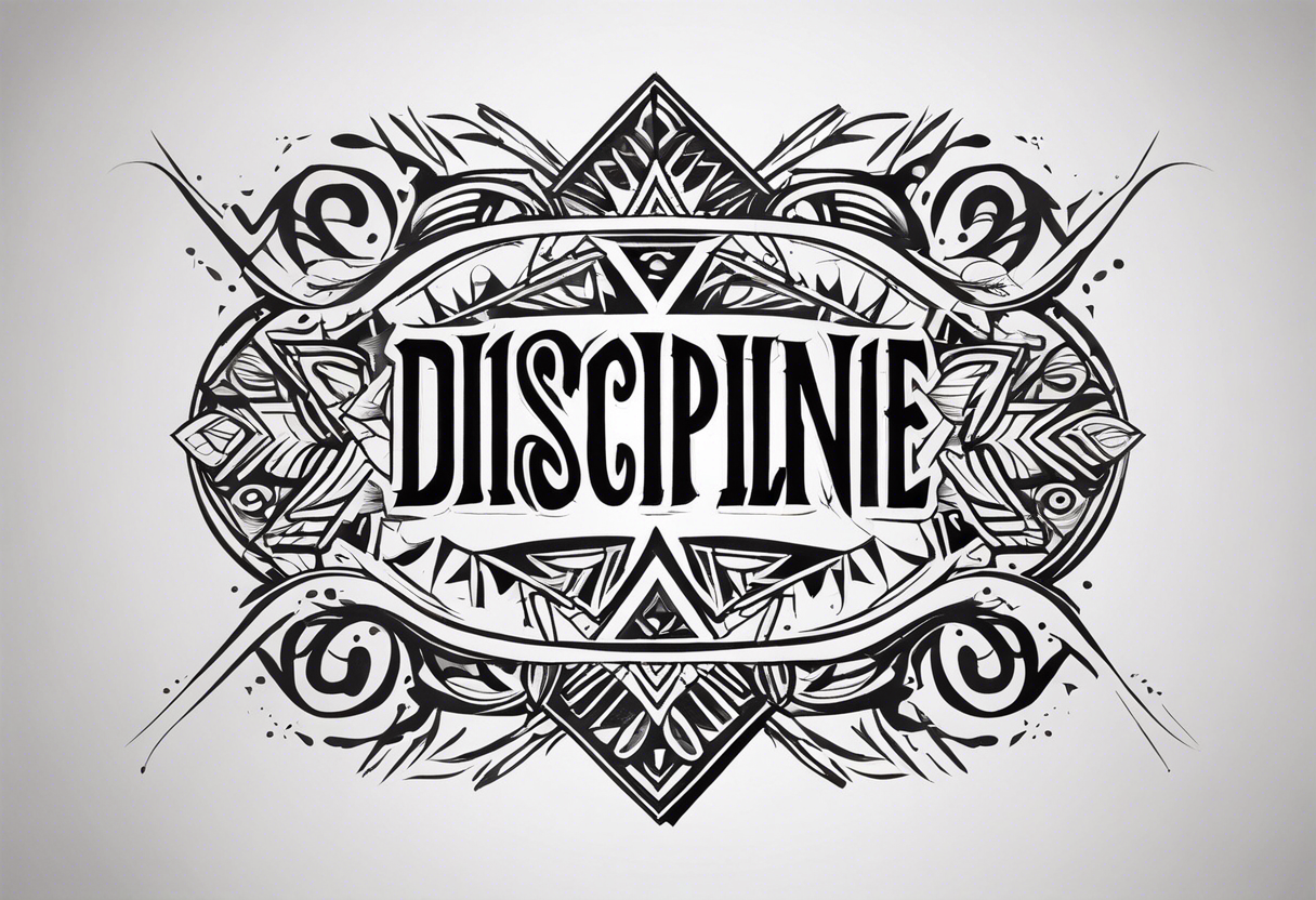 discipline consistency tribal tattoo idea