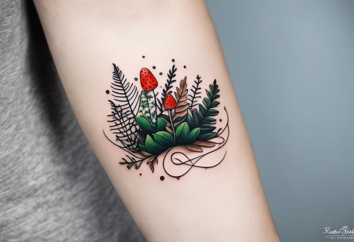 Deer in a forest tattoo by Amanda Piejak - Tattoogrid.net