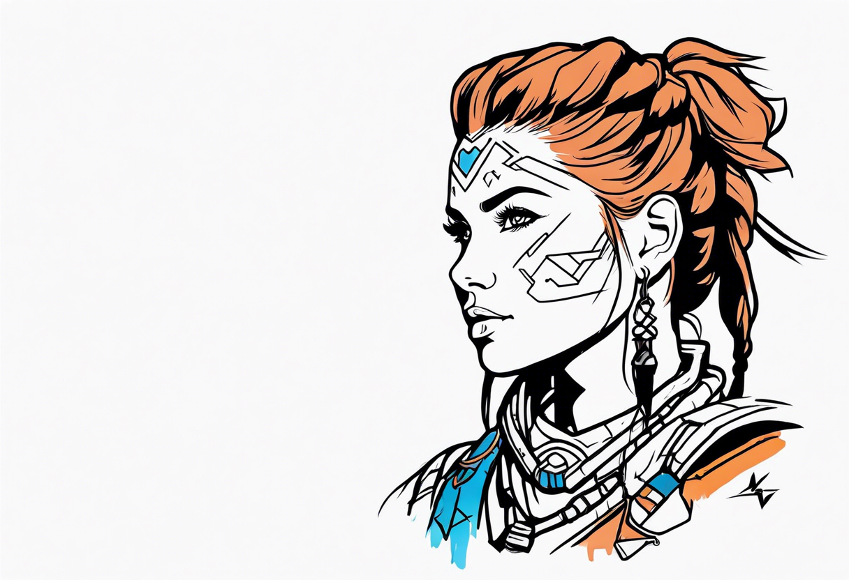 horizon zero dawn aloy mini tattoo idea