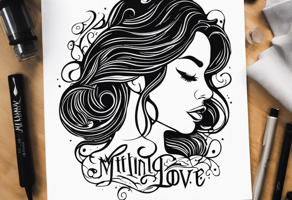 Melting LOVE tattoo idea