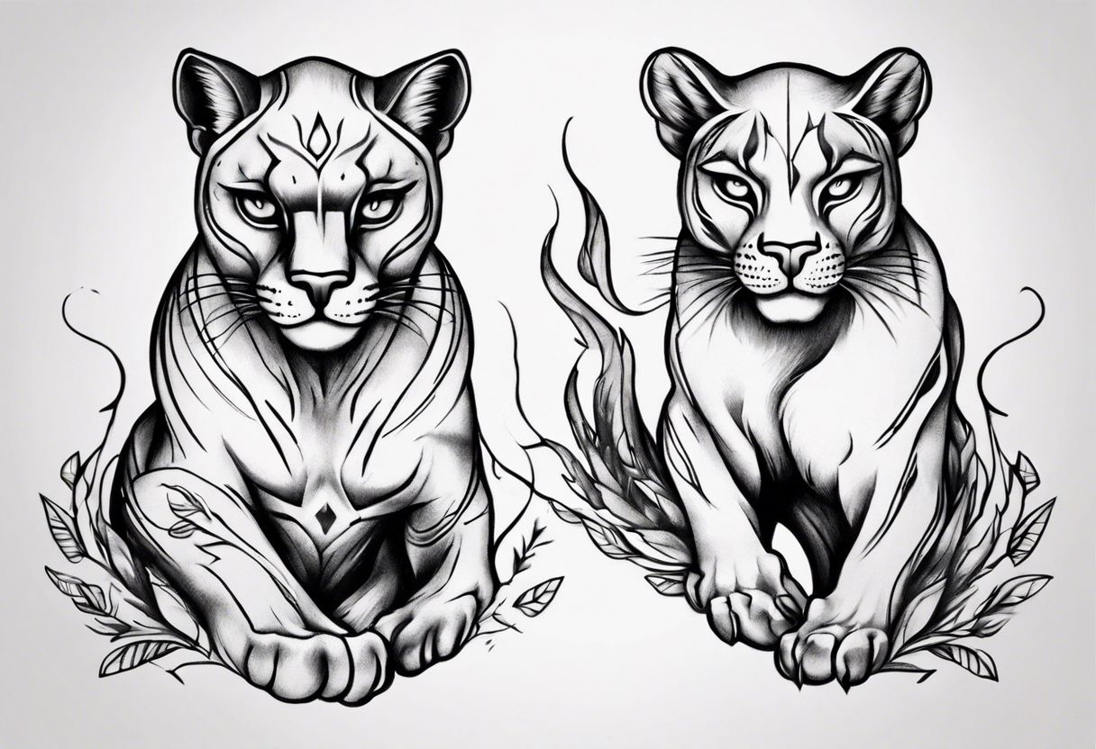 Clipart of wild puma 022. | 385468 | Tribal lion, Tattoo graphic - Clip Art  Library