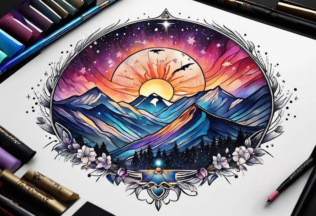 night sky tattoo idea