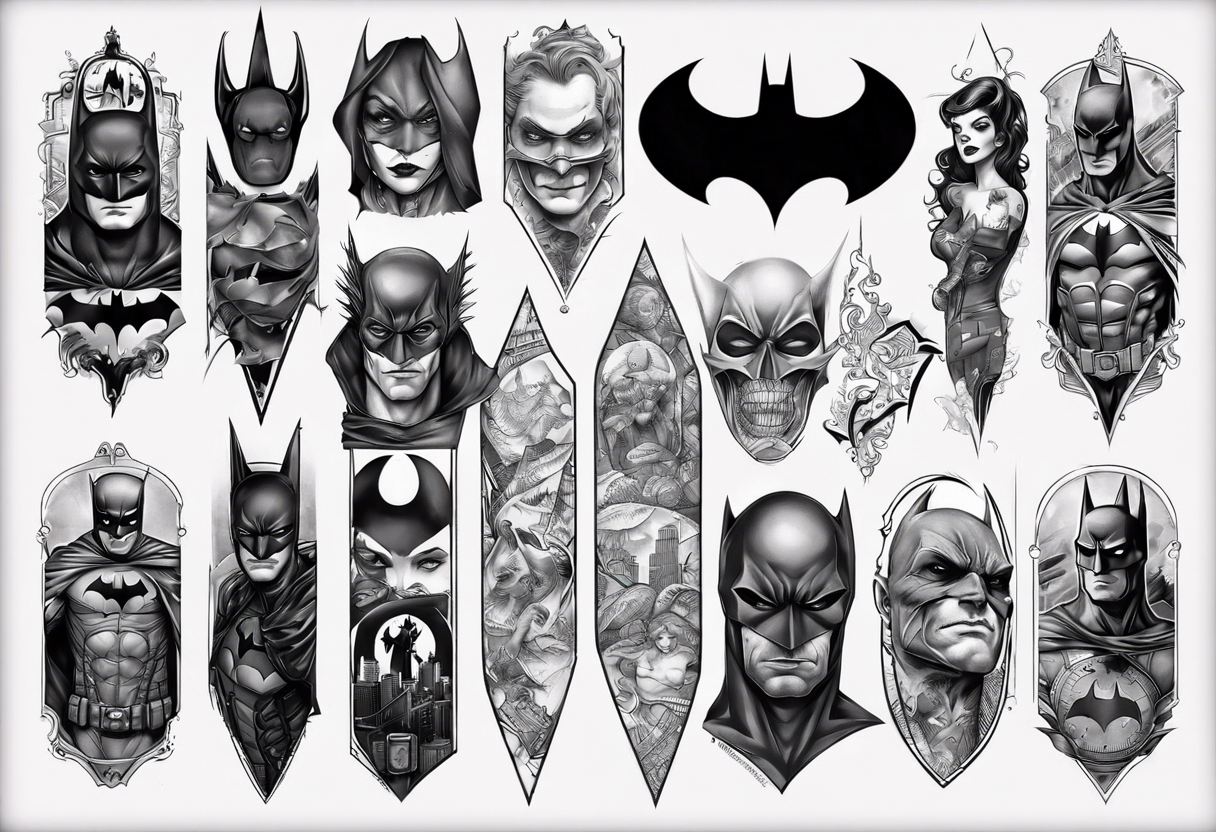 Batman tattoo design on Craiyon