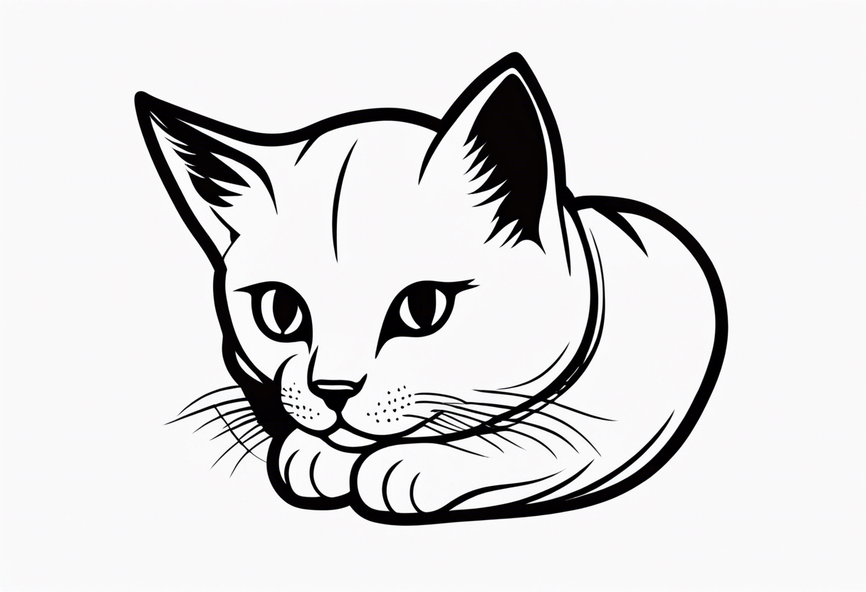 Sweet little Cat tattoo idea