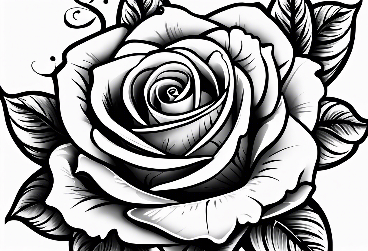 beautiful rose tattoo for buttcheek back upper thigh, streetstyle, urban, hip-hop,rap tattoo idea