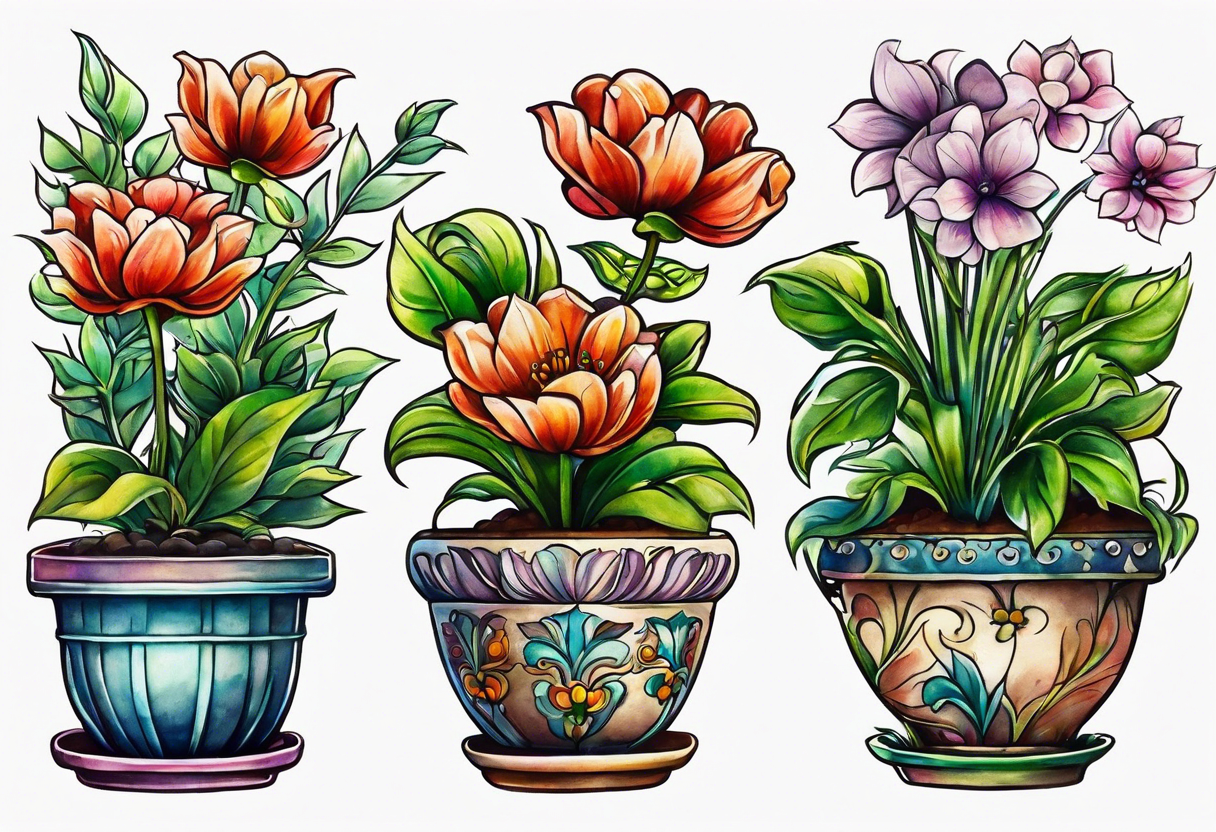 I would like a small tattoo of a flowerpot that is empty with no plants in it. tattoo idea