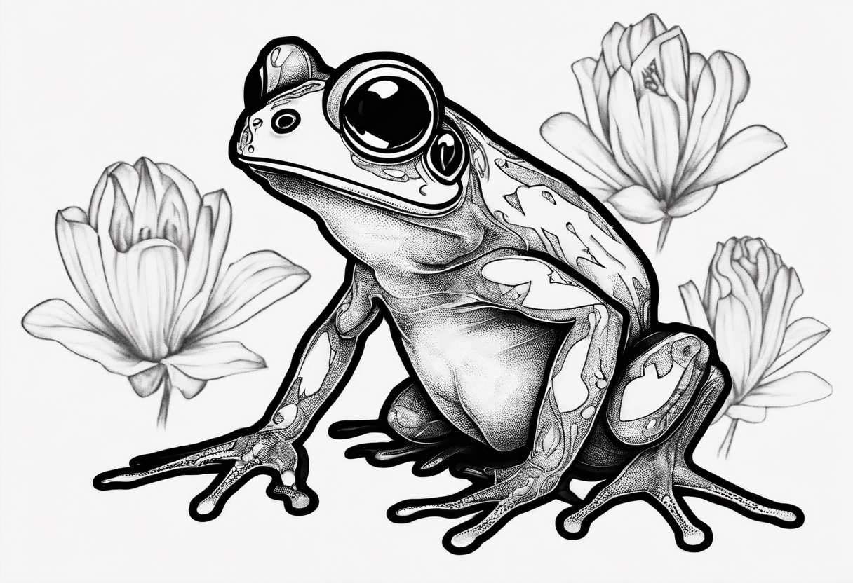 cybersigilism common coqui sitting on flor de maga tattoo idea