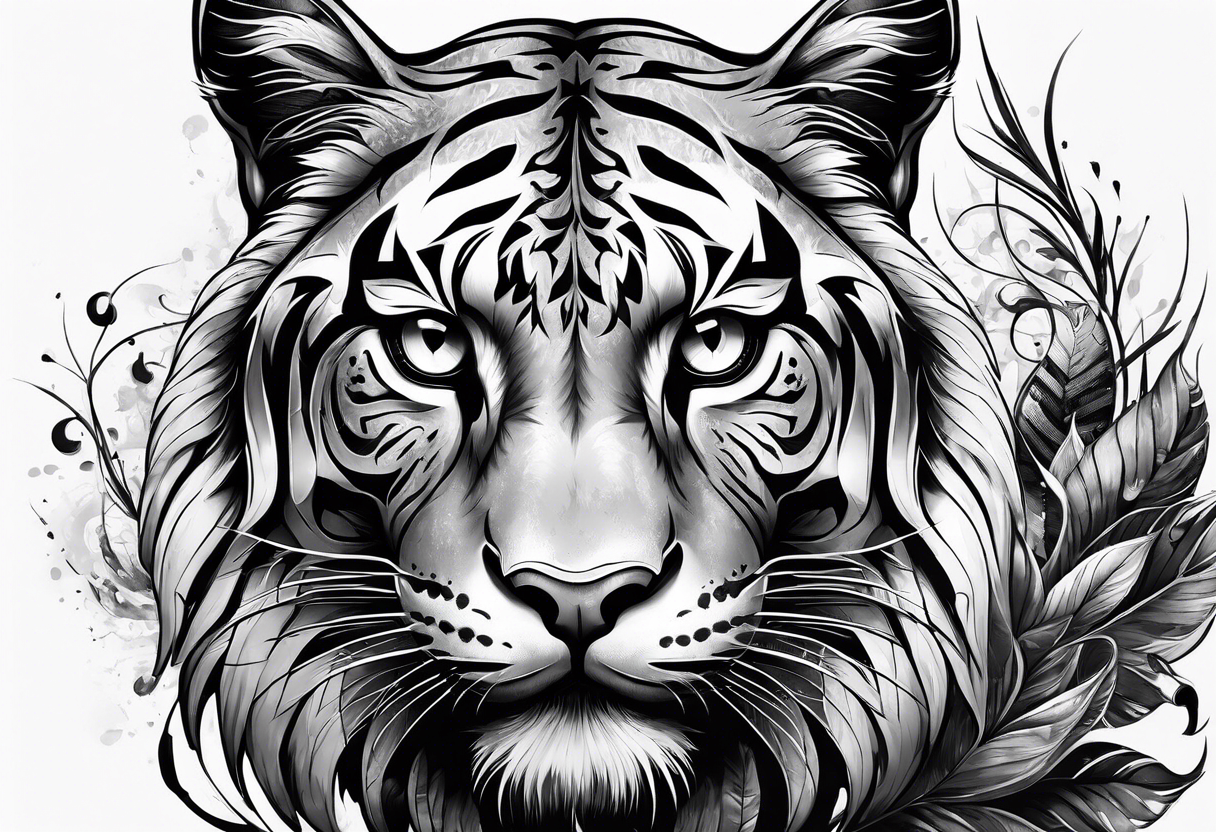 big cat tattoo idea