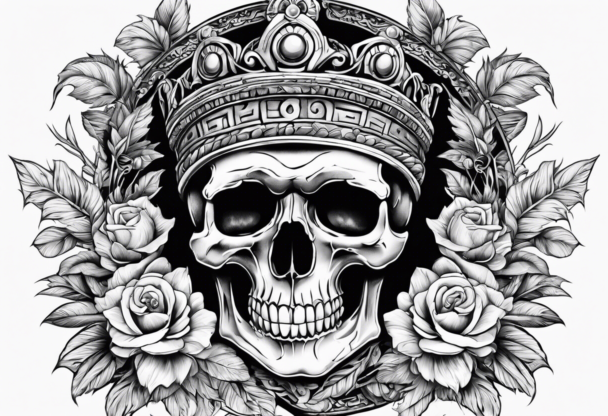 ancient greece and skulls tattoo idea