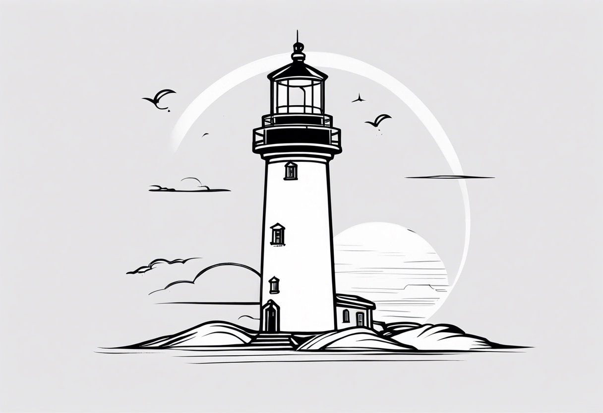 Lighthouse simple tattoo idea