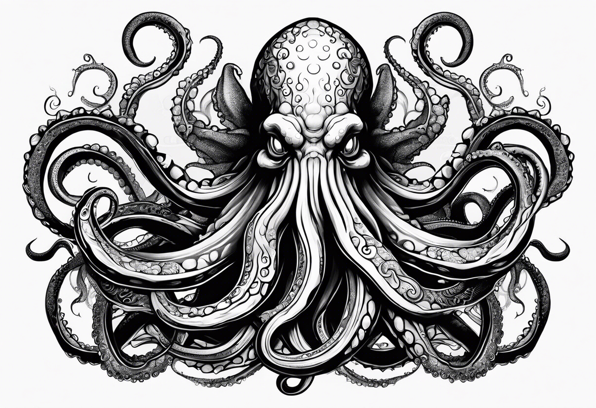 tentacles Cthulhu octopus kraken tattoo idea