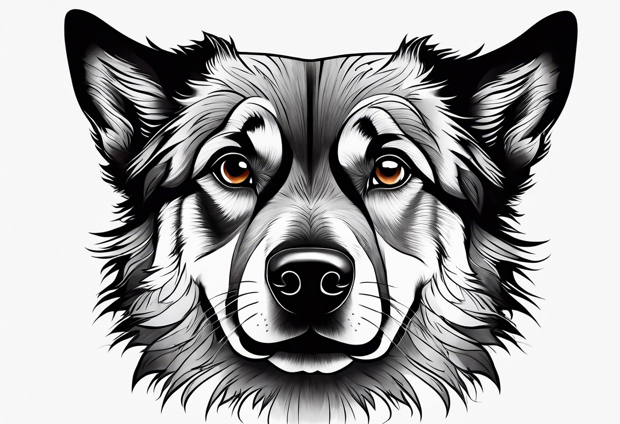 norwegian elkhound tattoo tattoo idea