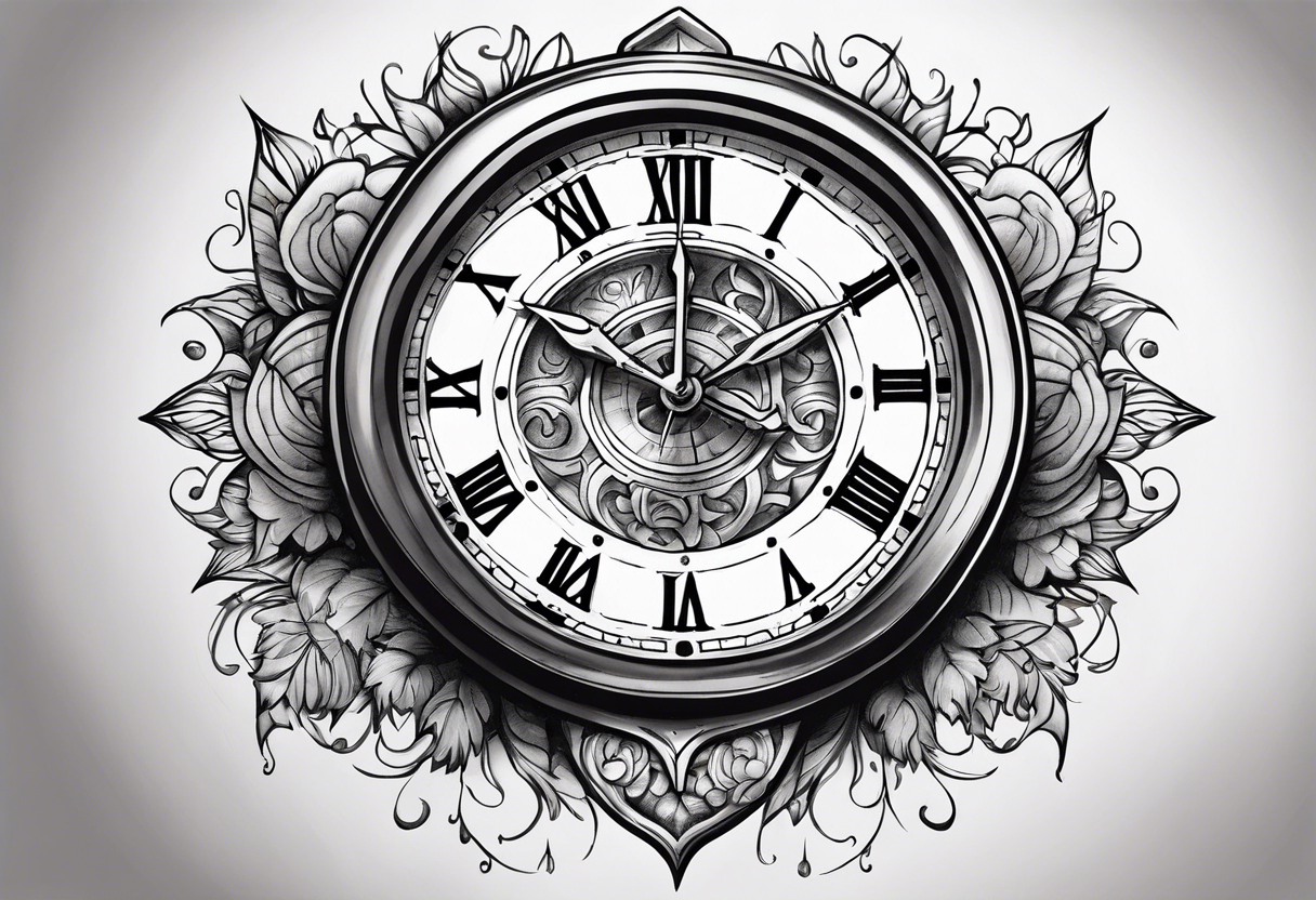 clock tattoo idea