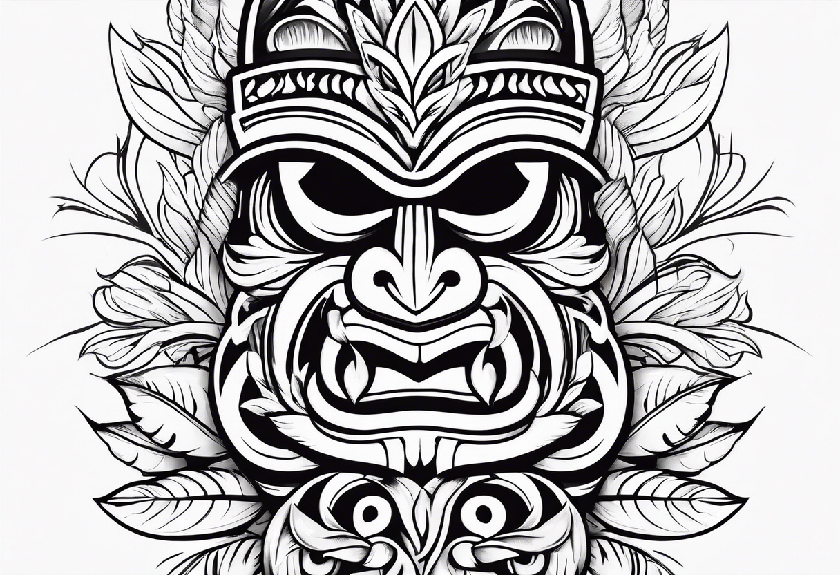 vector black monochrome ink hand drawn native polynesian folk art symbol  mythological Mata Hoata brilliant eye Tiki illustration isolated white  backgr Stock Vector Image & Art - Alamy