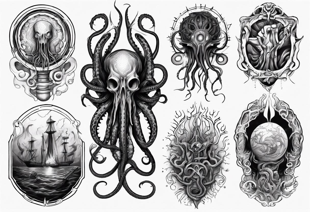 lovecraft myth tattoo for forearm tentacle +++ tattoo idea