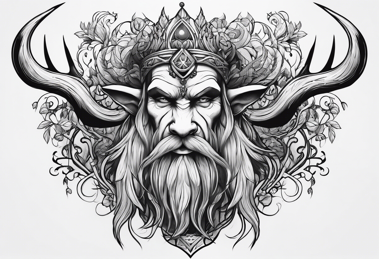 Russian leshy tattoo idea