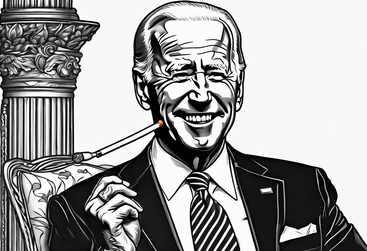 joe biden smoking cigarette tattoo idea