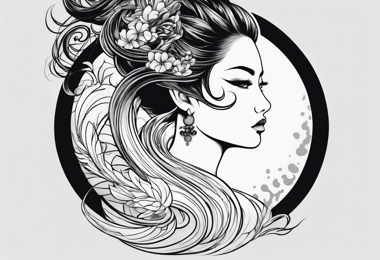 background wind or water with curved lines but spaced out tattoo idea