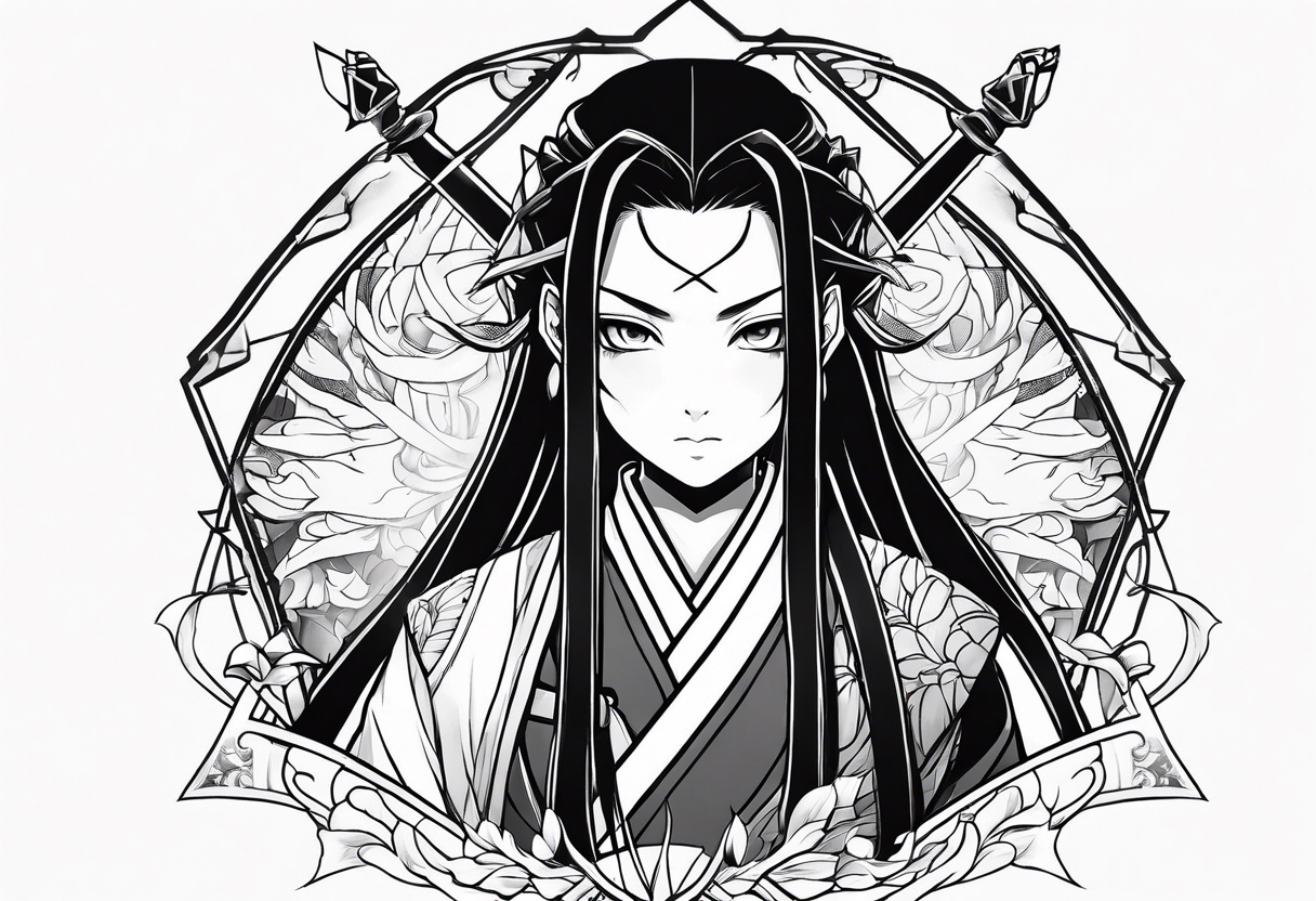 Nezuko demon slayer anime tattoo idea