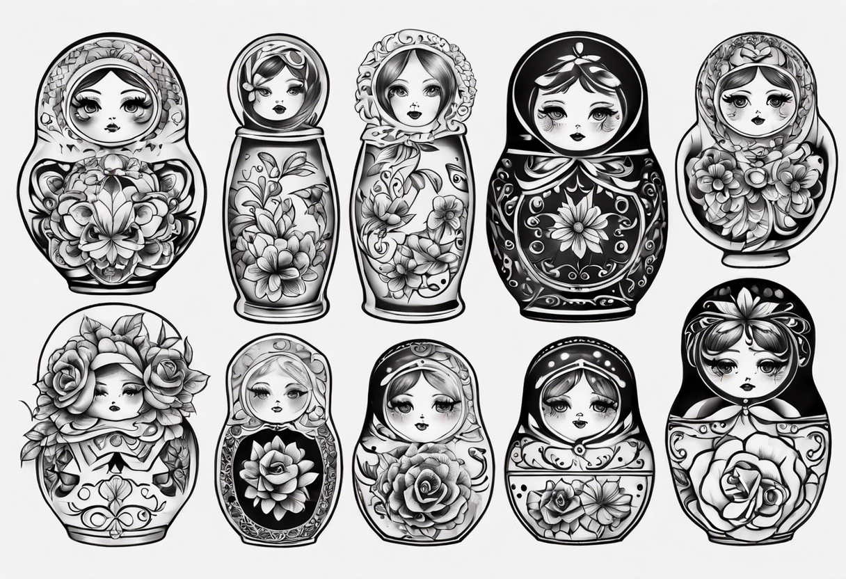 russian dolls tattoo idea