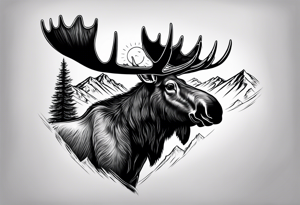 Mountain View with a moose tattoo idea