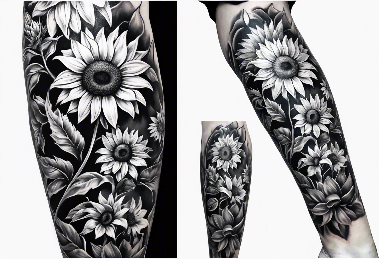 Realistic full leg sleeve black & grey style  Leg sleeve tattoo, Black and  grey tattoos, Sleeve tattoos