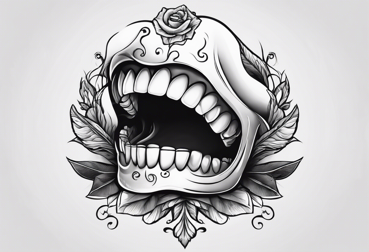 Teeth tattoo - Tattoogrid.net