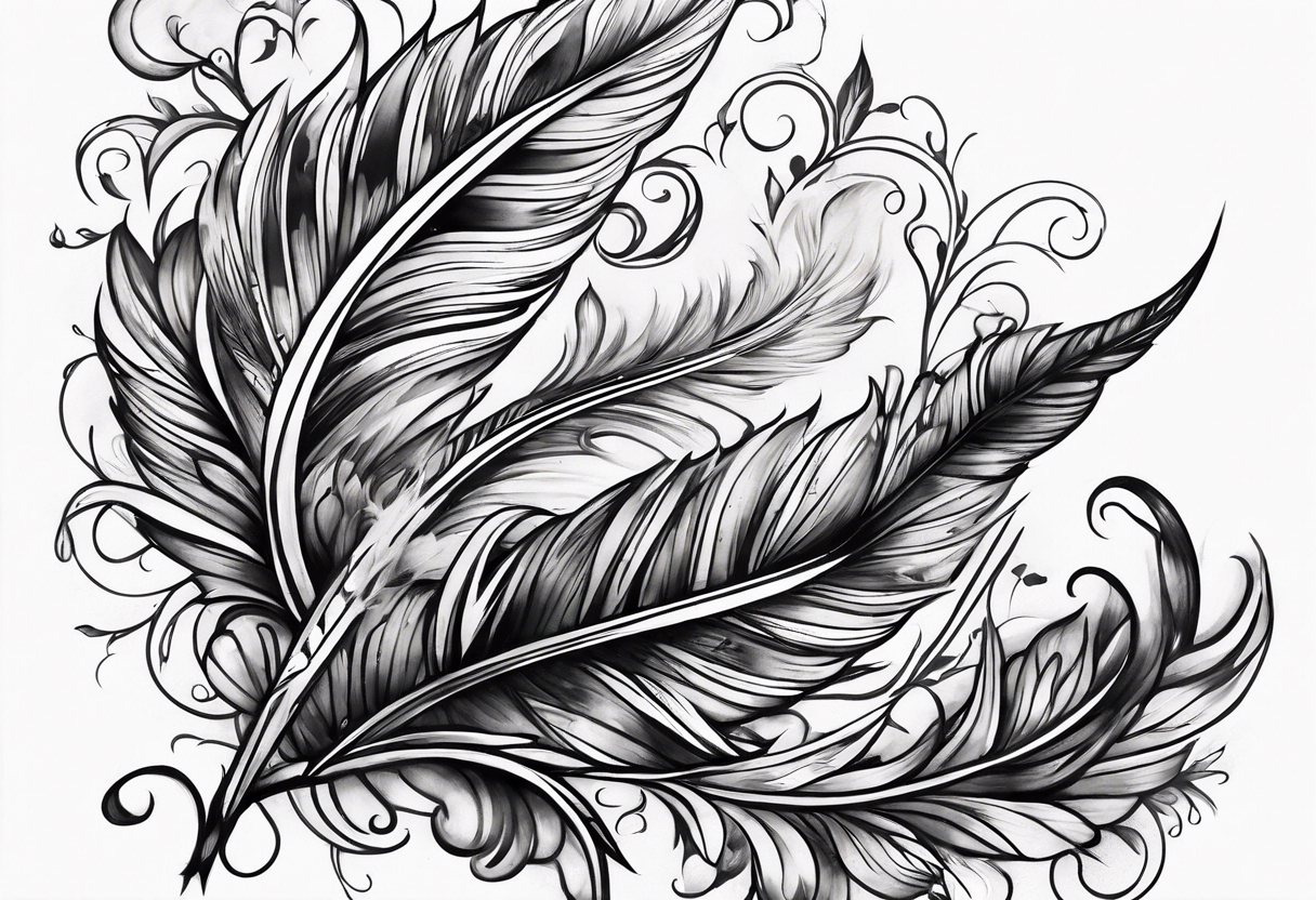 quill pen tattoo idea