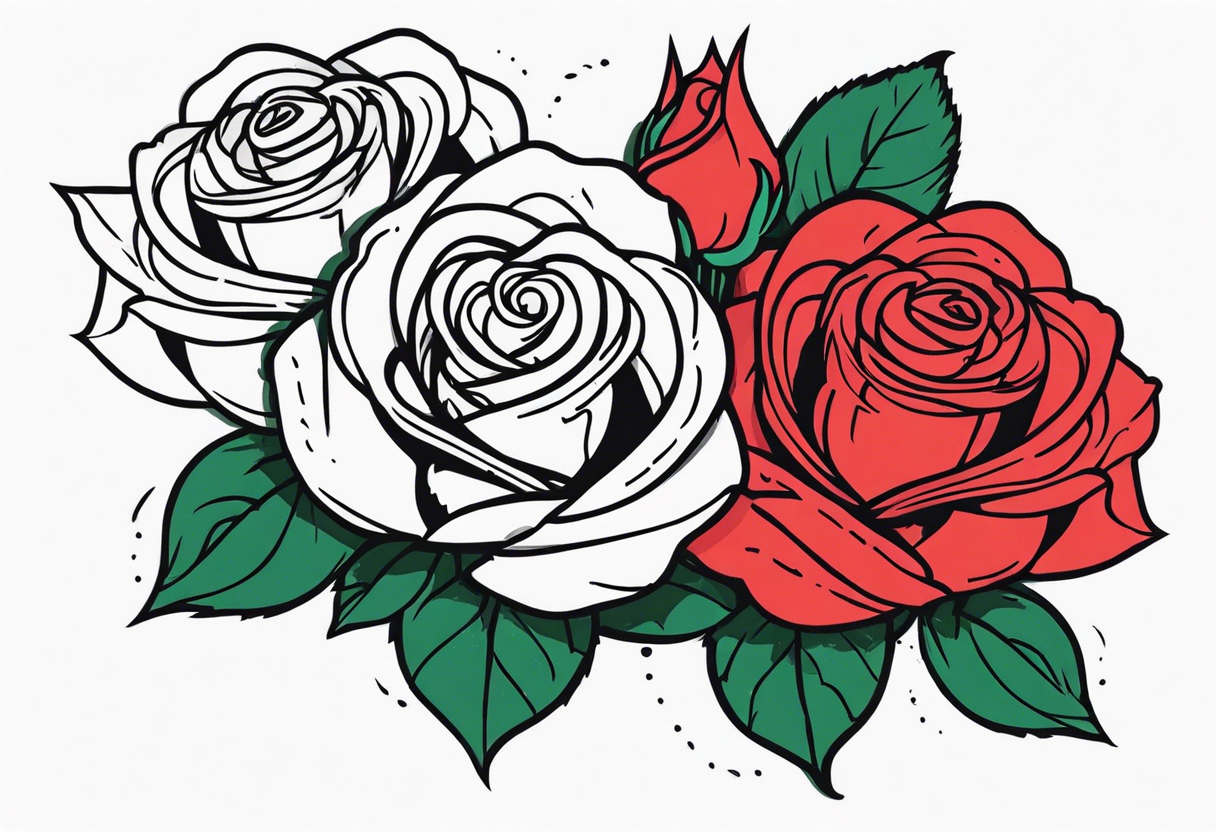 Roses made of money tattoo idea