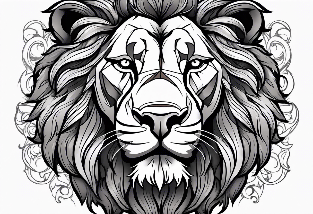 Old lion bodybuilder tattoo idea