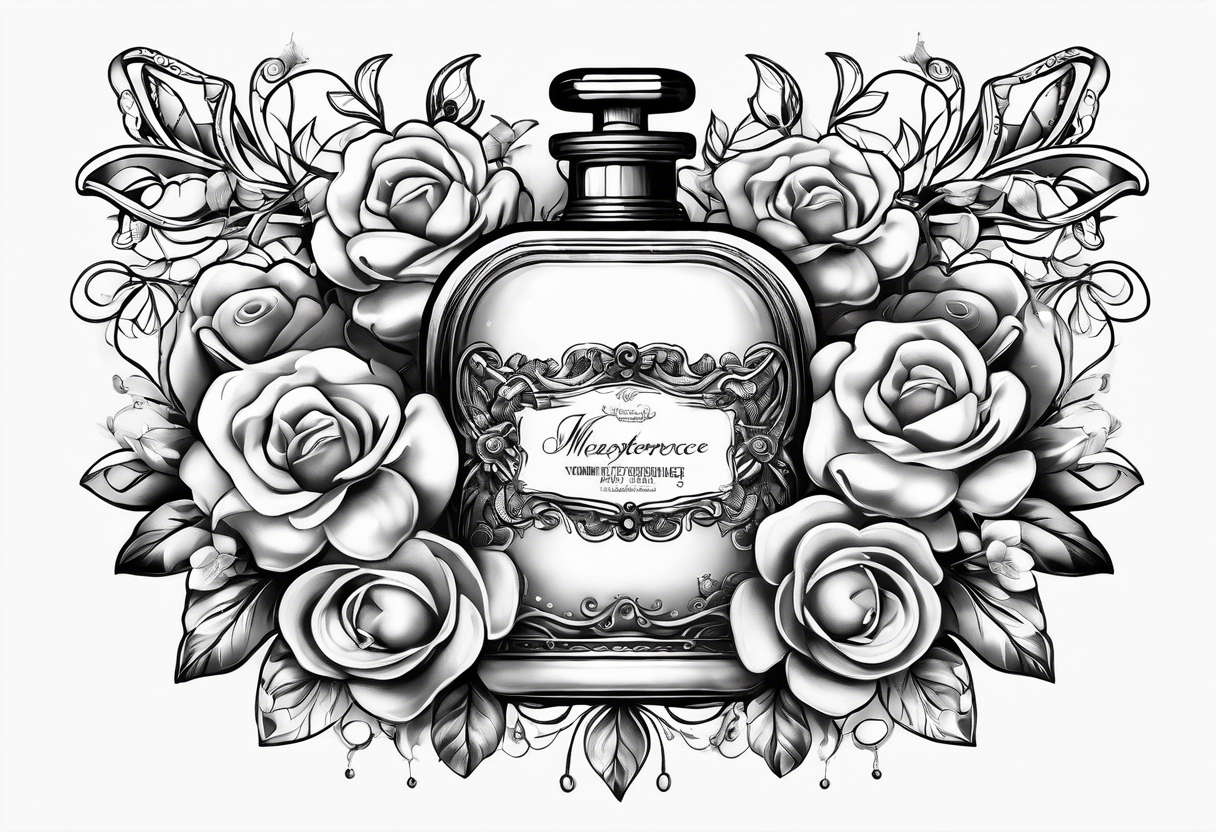 Intricate Custom Perfume Bottle Tattoo by Enoki So by enokisoju on  DeviantArt