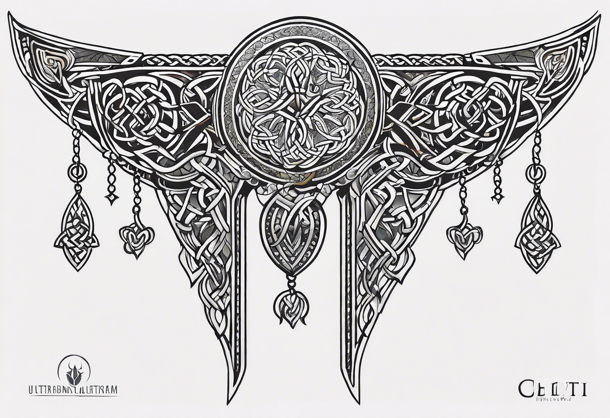 celtic sternum tattoo tattoo idea