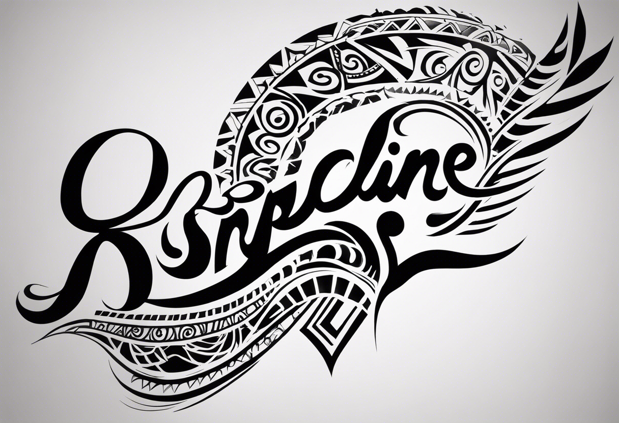 discipline consistency tribal tattoo idea