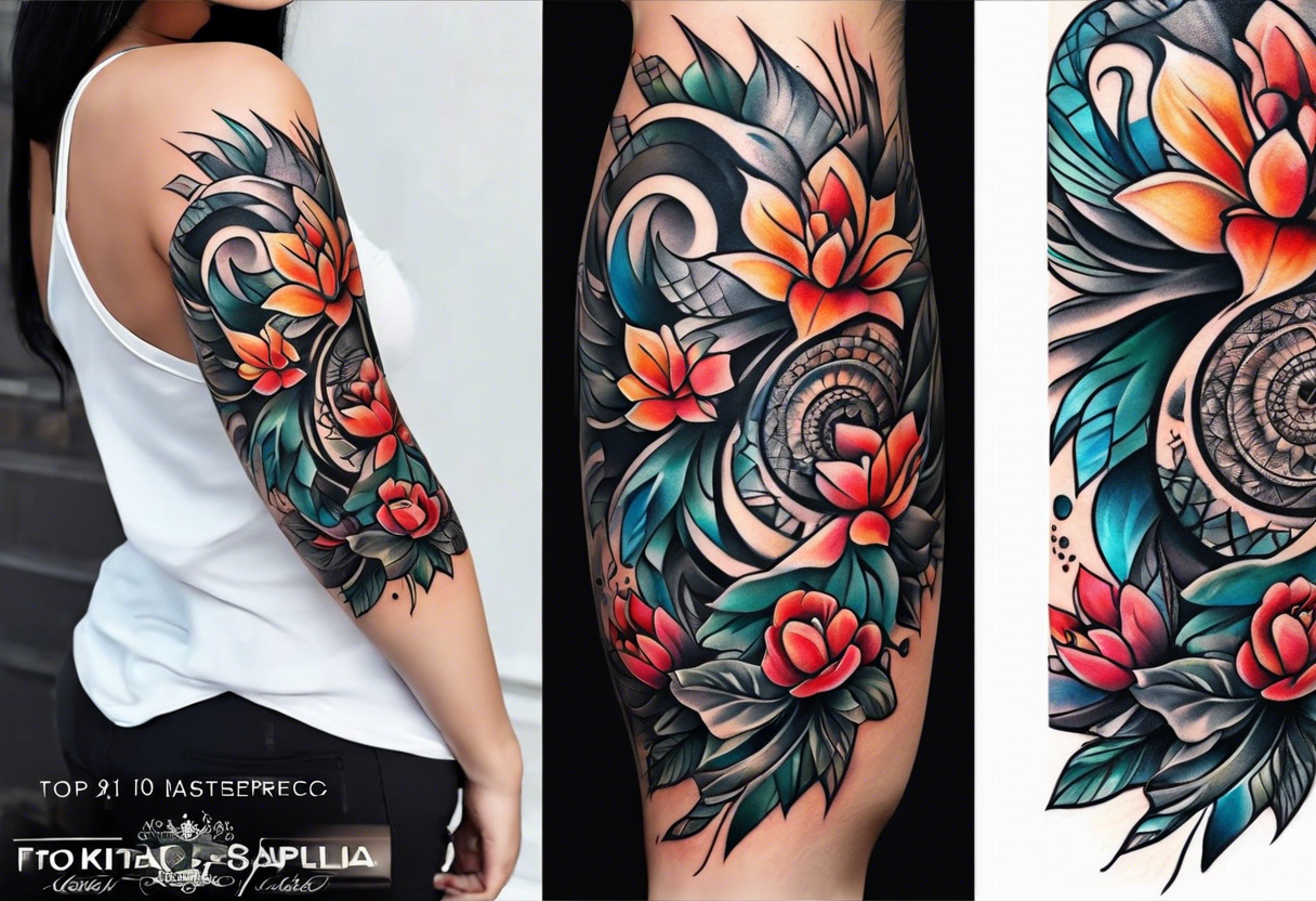 Full leg tattoo from hip to foot, temporary tattoo tattoo idea