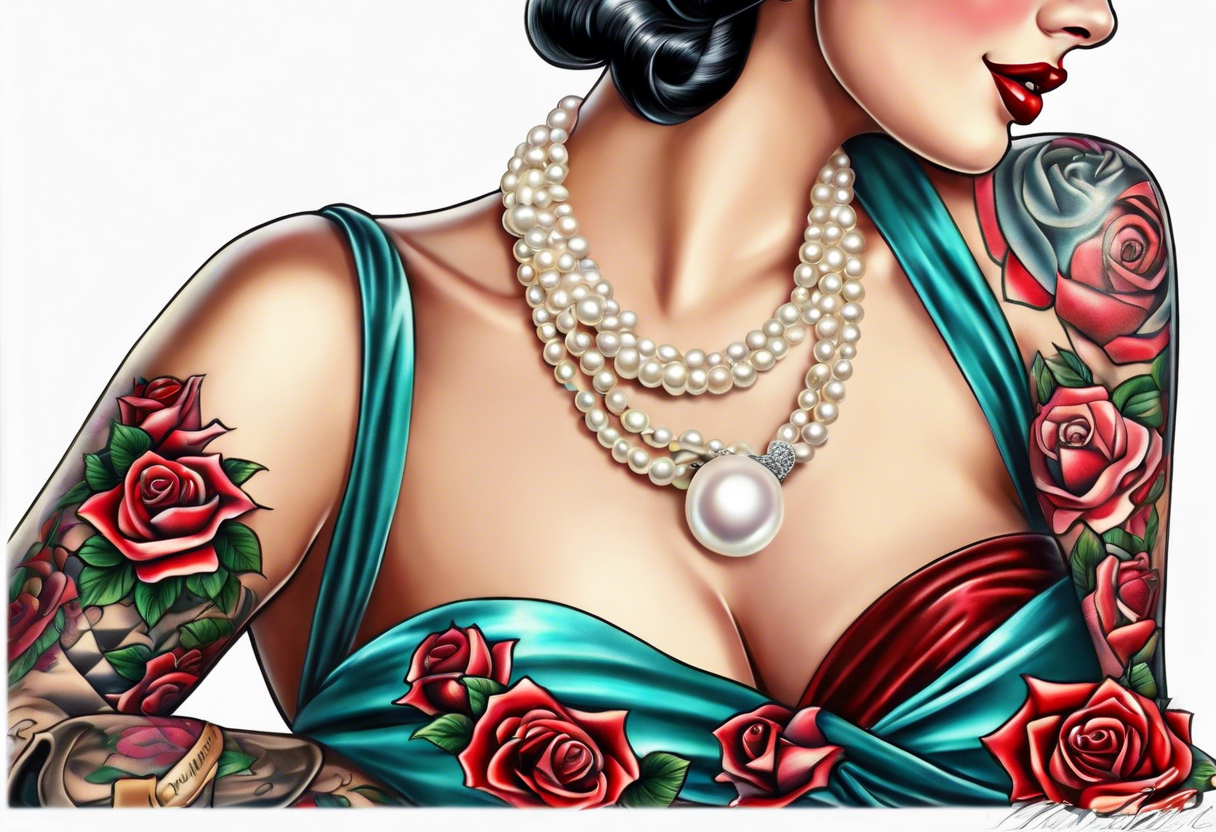 Ruby & Diamond Necklace | Tattoo Ideas