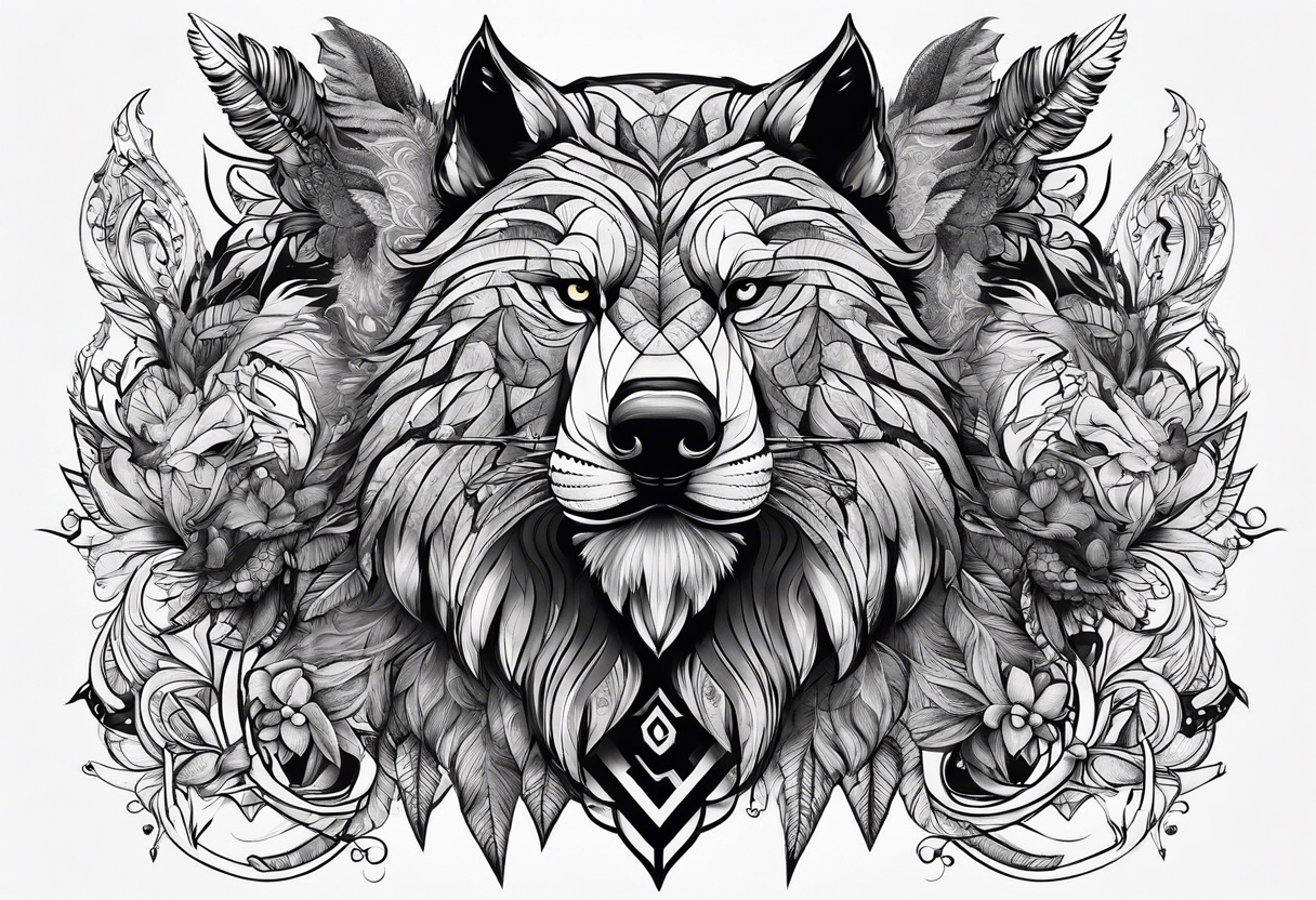 Alpha group of animals tattoo idea