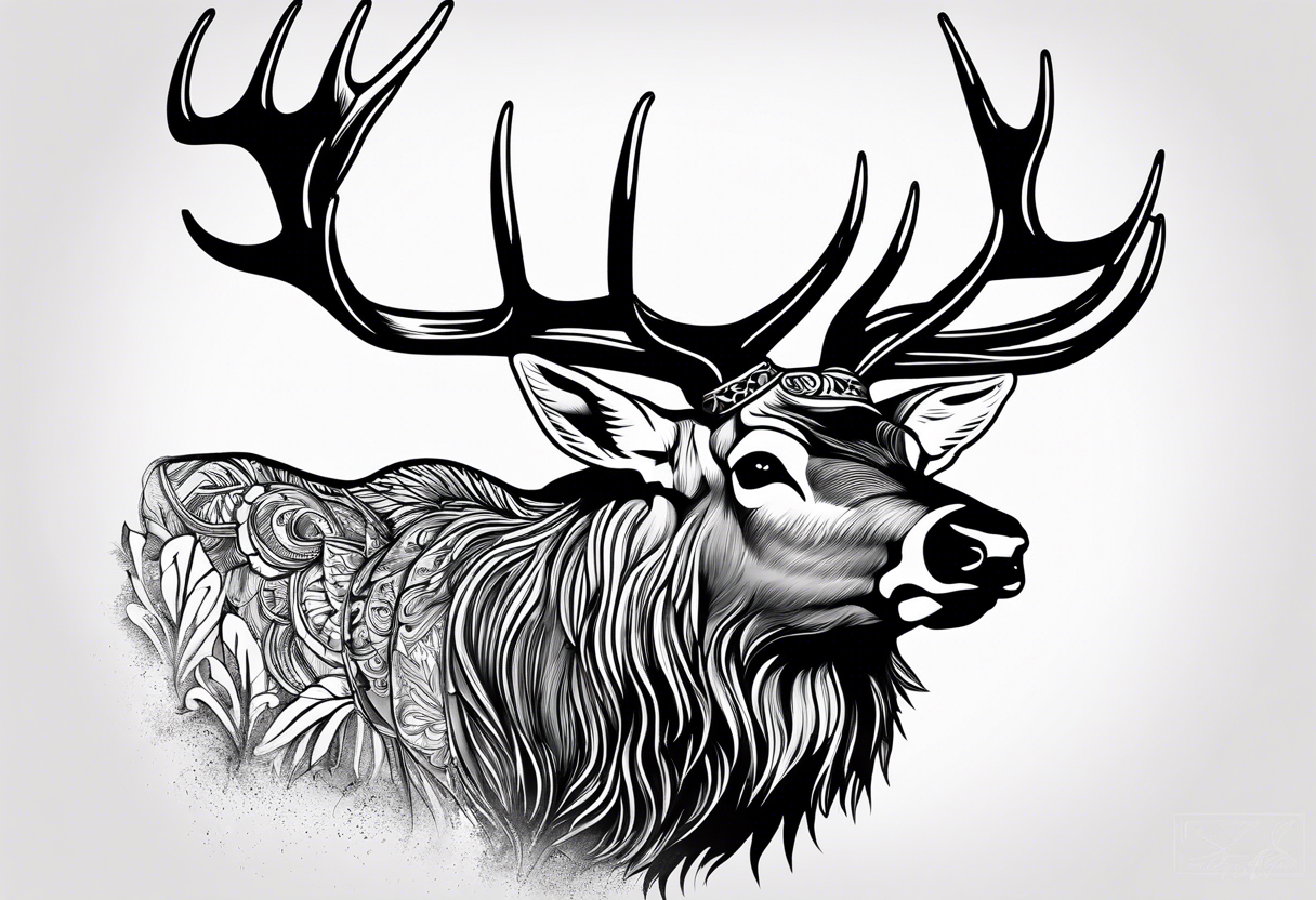 Elk Bugling tattoo idea