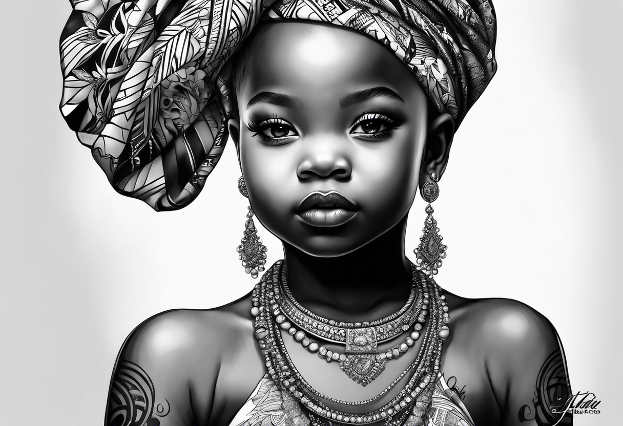 Africa America baby girl named My'Liah tattoo idea