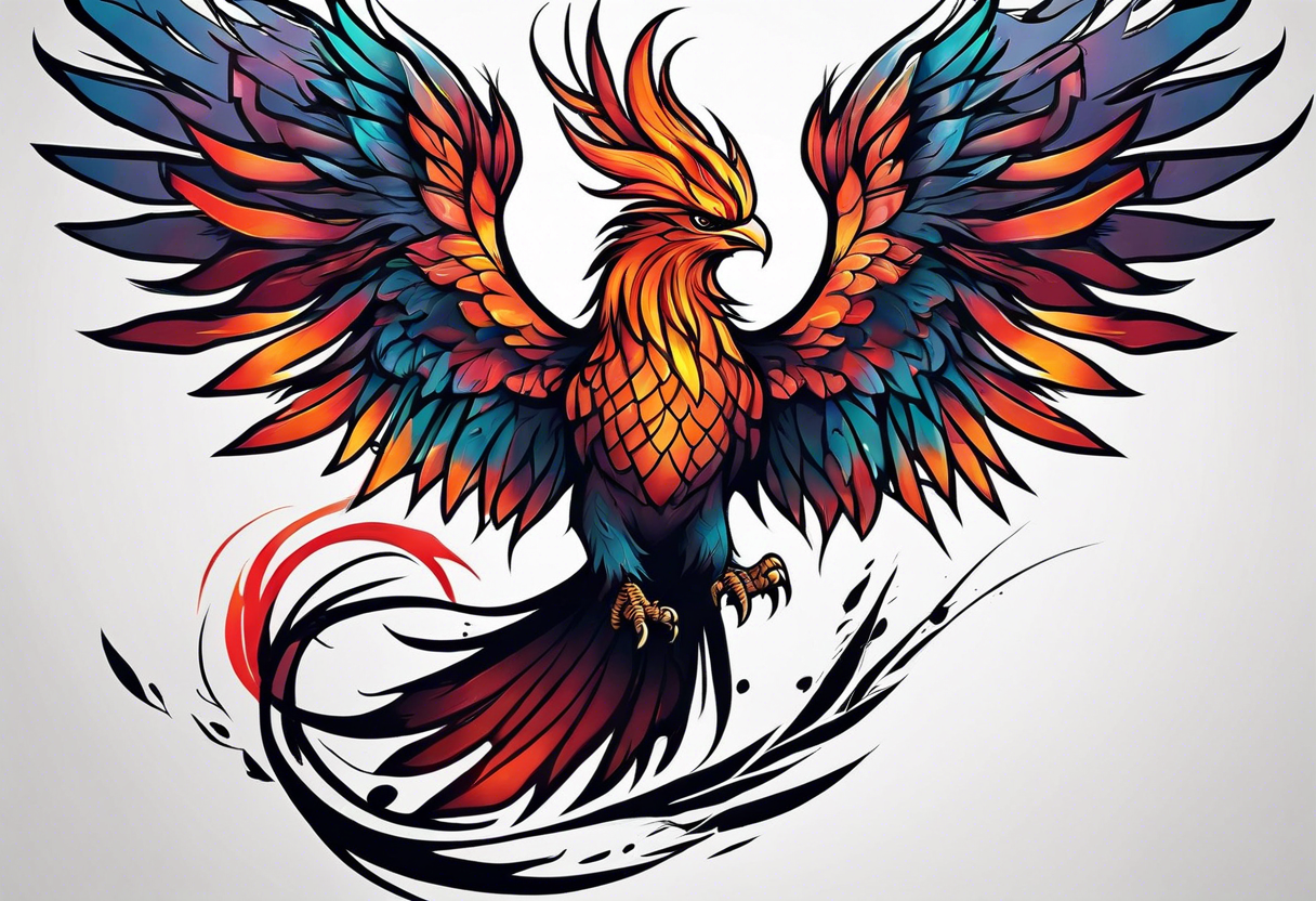 scarred warrior phoenix tattoo idea