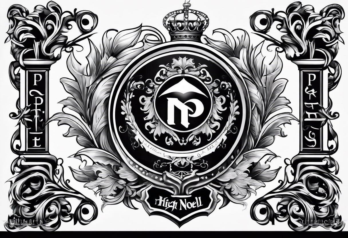 create a family crest for last name Pierre Noel tattoo idea