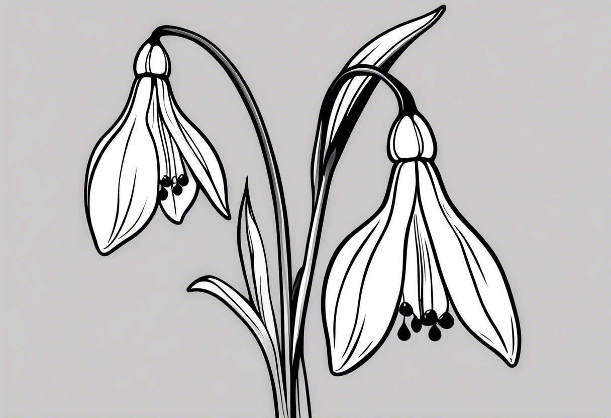 Snowdrop flower tattoo idea