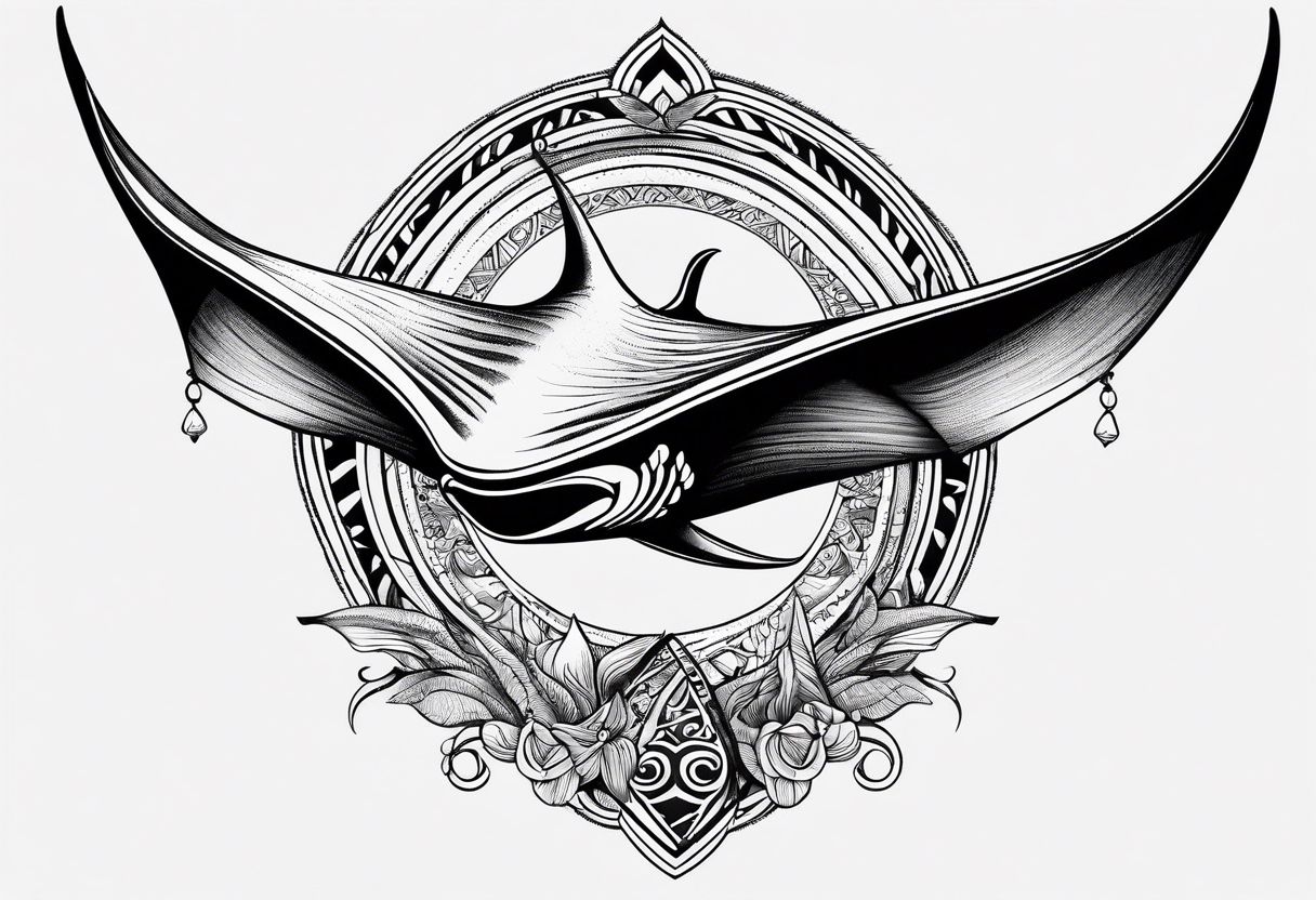 Manta ray band tattoo tattoo idea