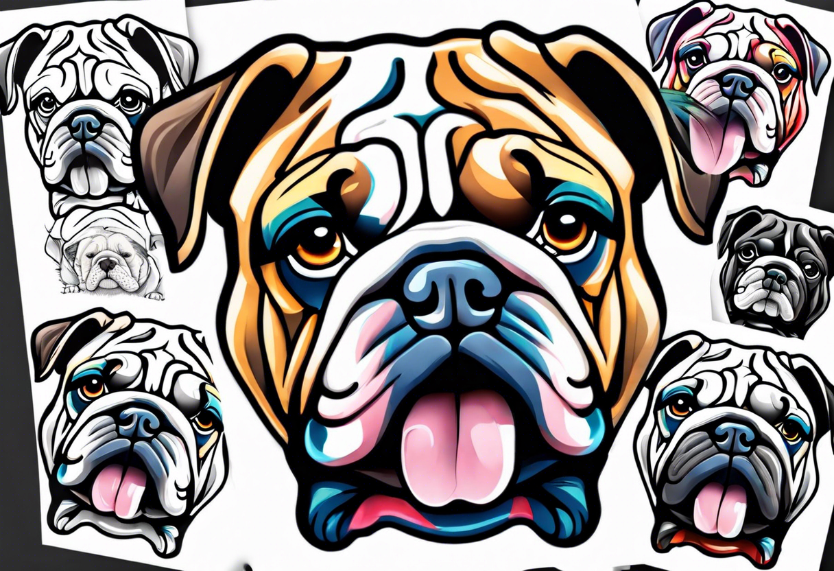 English bulldog tattoo idea