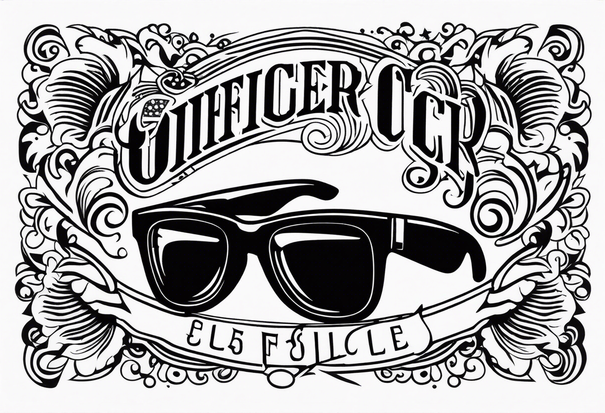 Officer Sunglasses tattoo idea