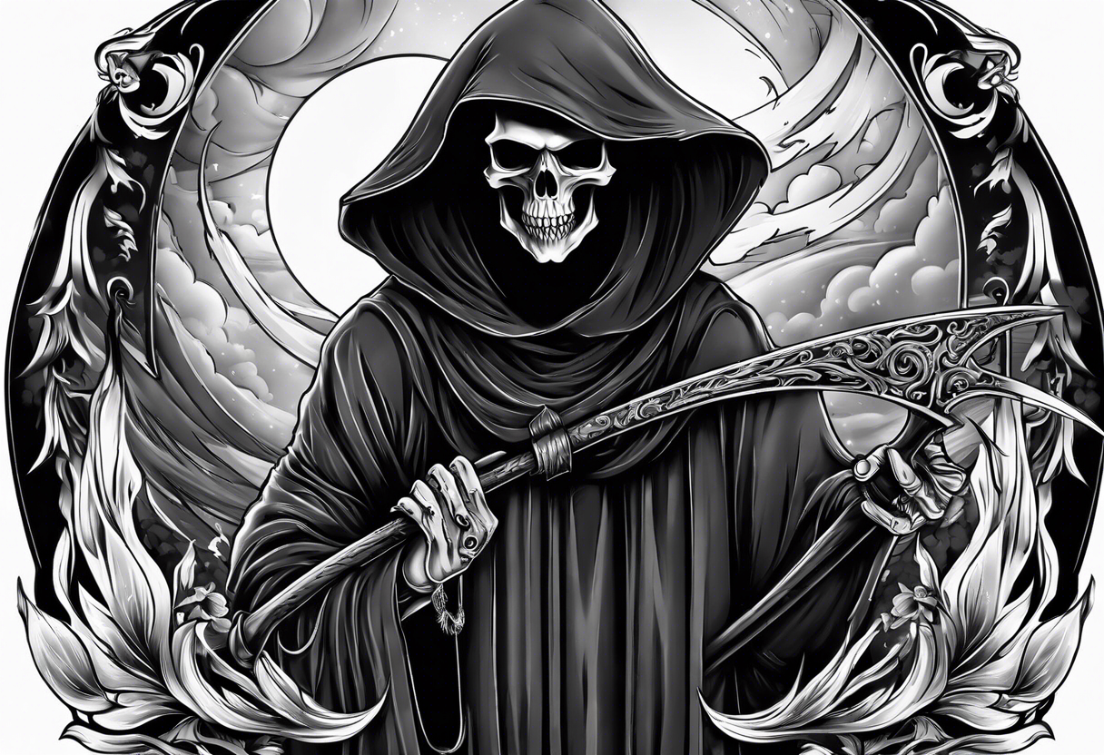 GRIM REAPER
WITH SMOKE
WITH SCYTHE tattoo idea