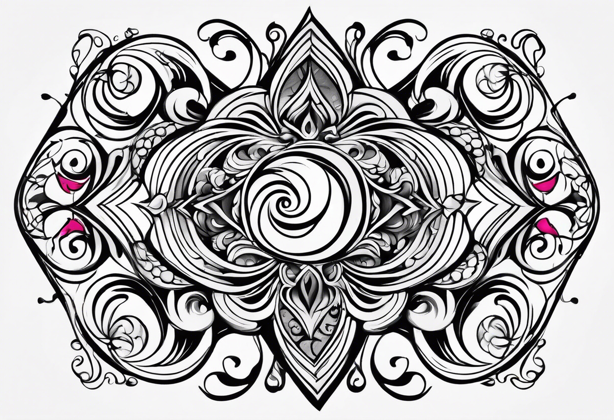 Decorative swirl tattoo idea