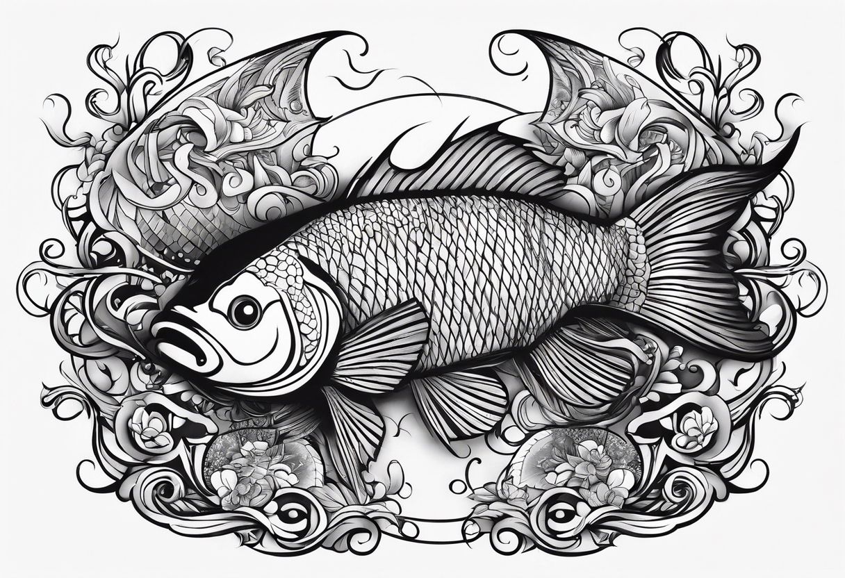 pisces tattoo with a maculine touch tattoo idea