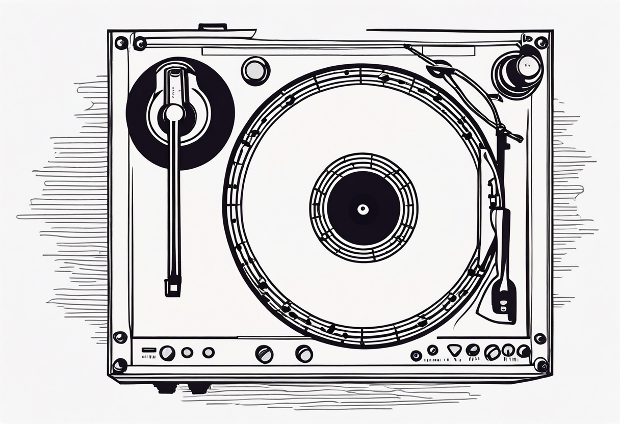 Vinyl record music tattoo idea